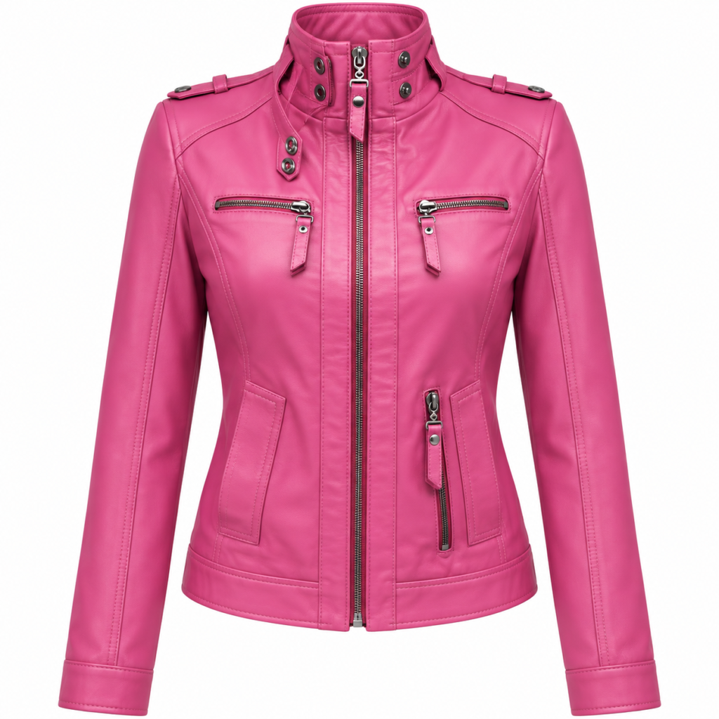 Leather Pink Jacket