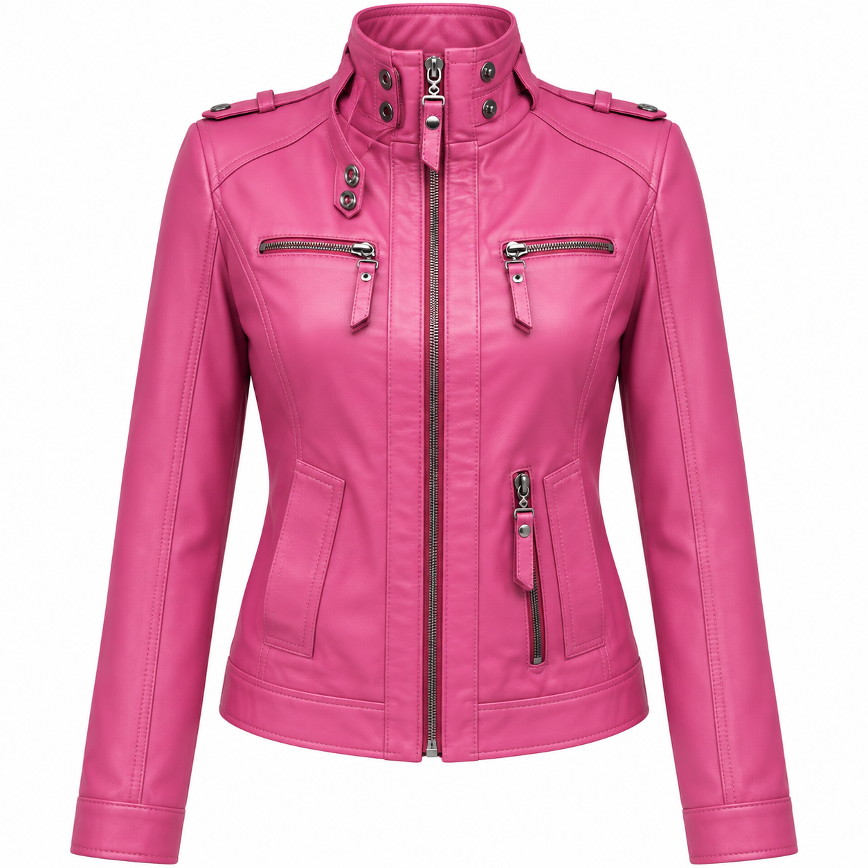 Leather Pink Jacket